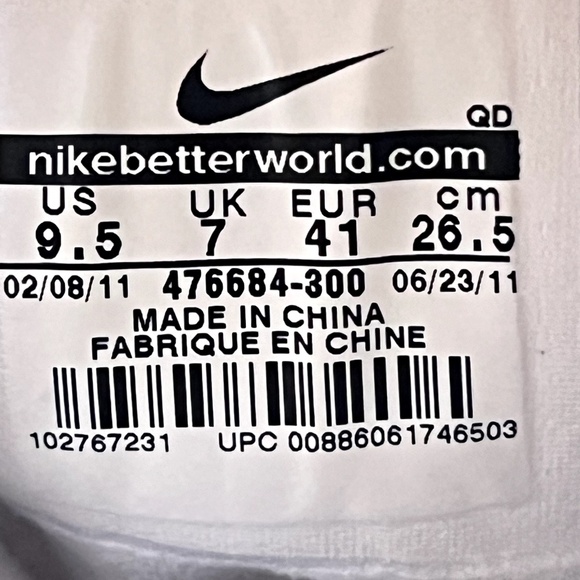 Nike Field Boots Floral Size 9.5 Green 476684-300 Trainers 8" Tall - Picture 10 of 10